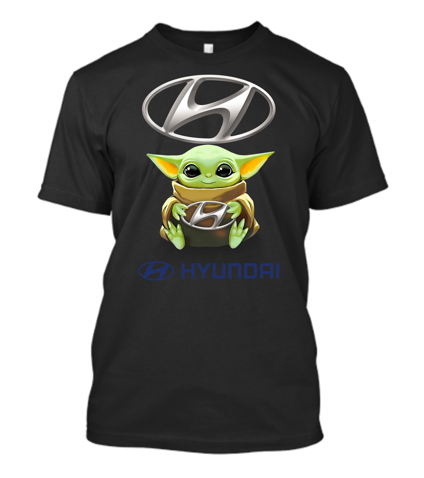 Grogu Holding Hyundai Logo Fan T-Shirt