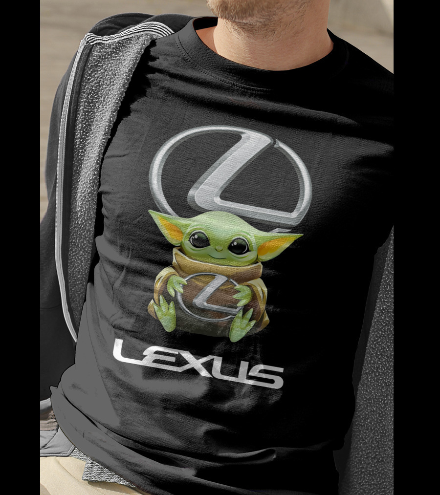 Grogu Holding Lexus Logo With Iconic Emblem T-Shirt