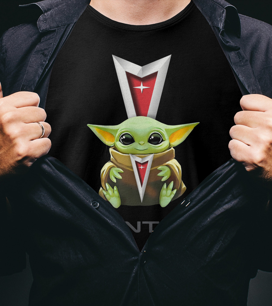 Grogu Hug Pontiac Star Emblem T-Shirt