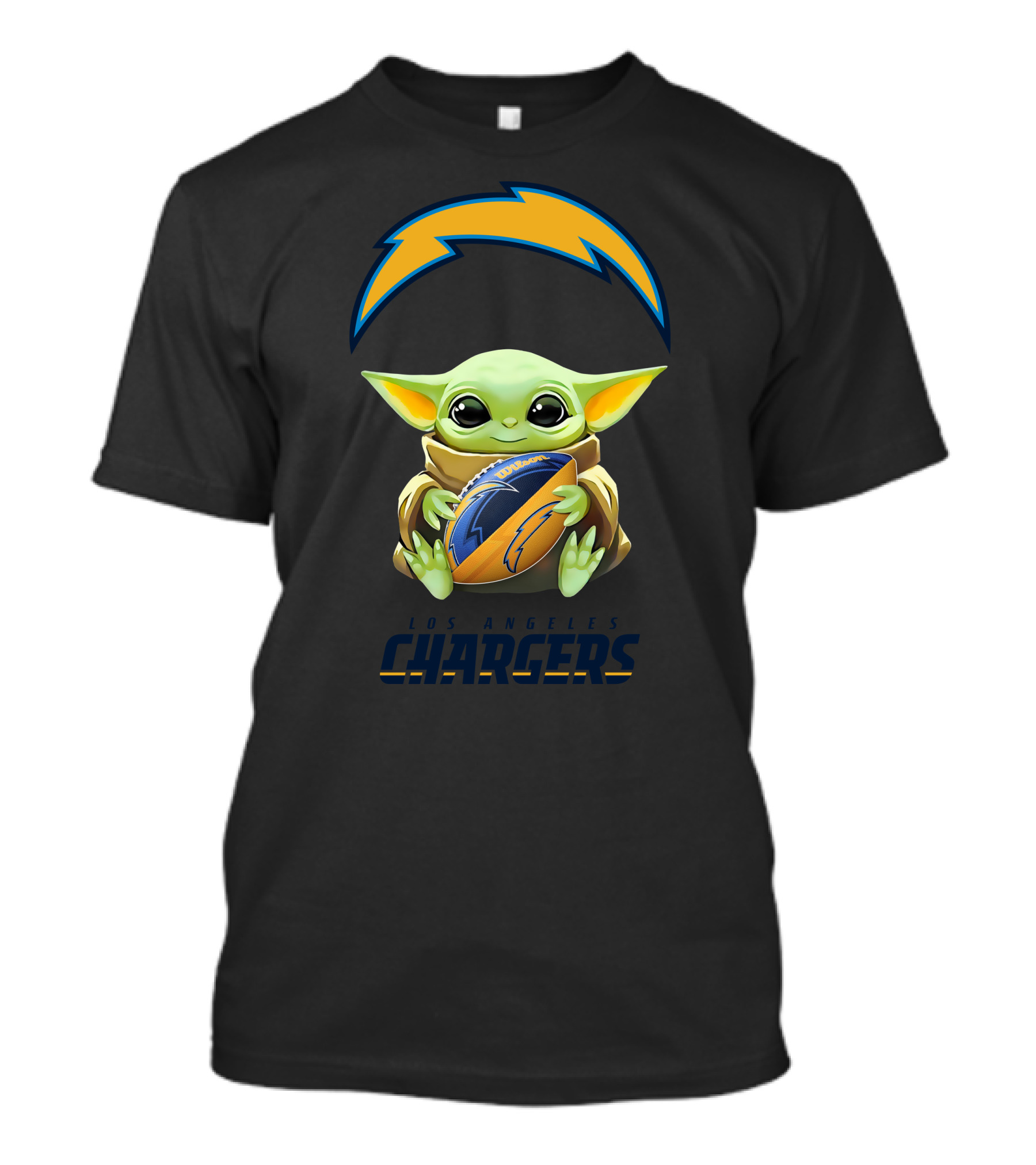 Grogu Hug Los Angeles Chargers Football T-Shirt