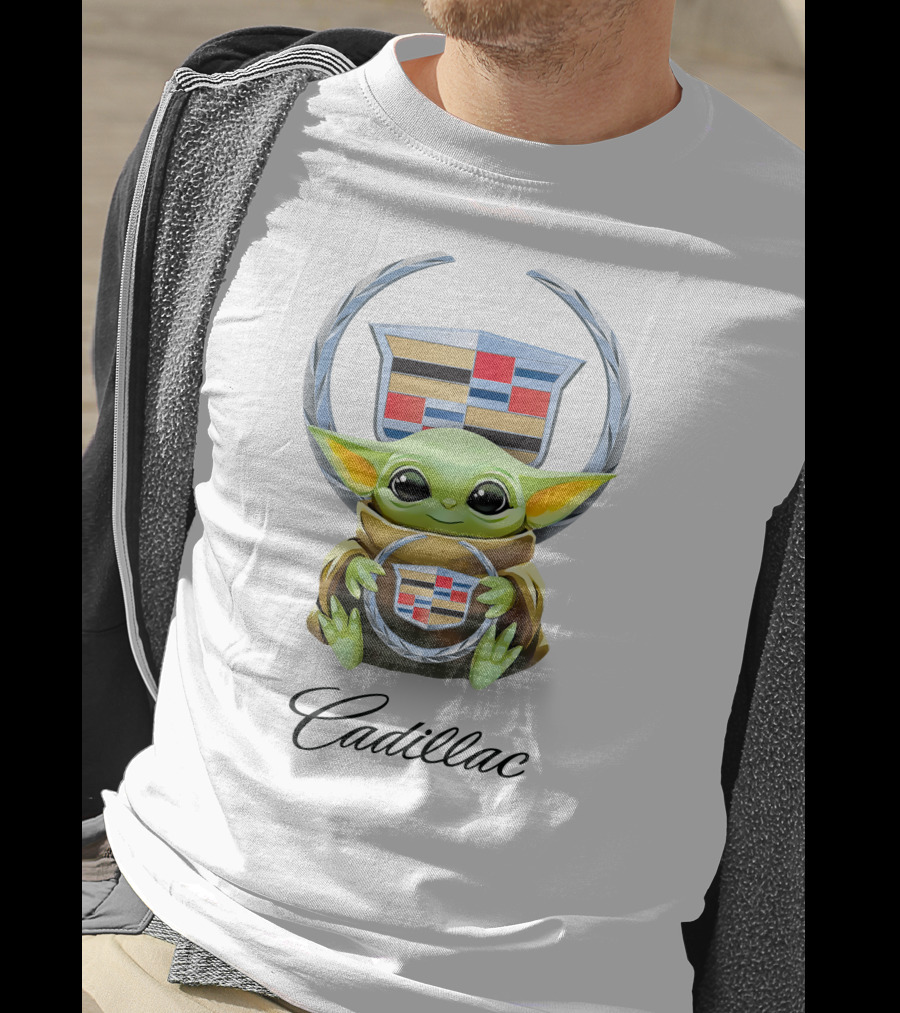 Grogu Embraces Cadillac Crest T-Shirt