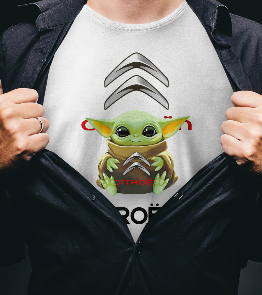 Grogu Citroën Hug Theme With Citroën Logo And Grogu In T-Shirt