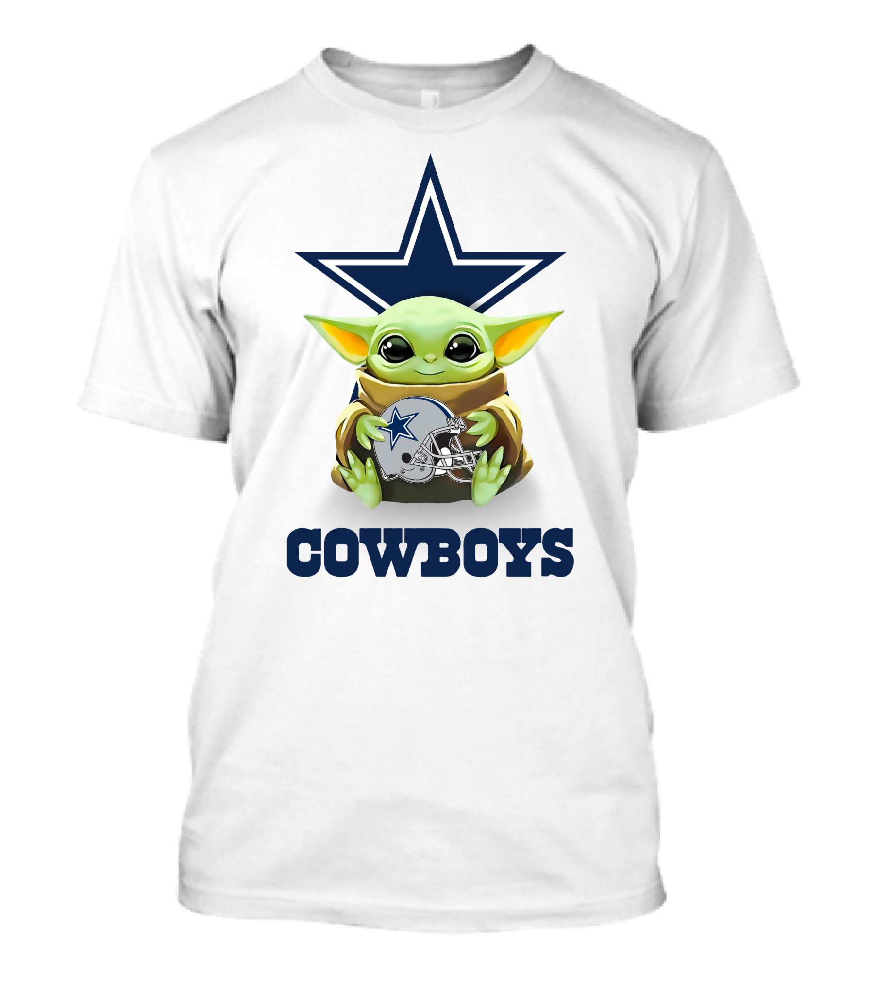 Grogu Hug Cowboys Star Helmet T-Shirt