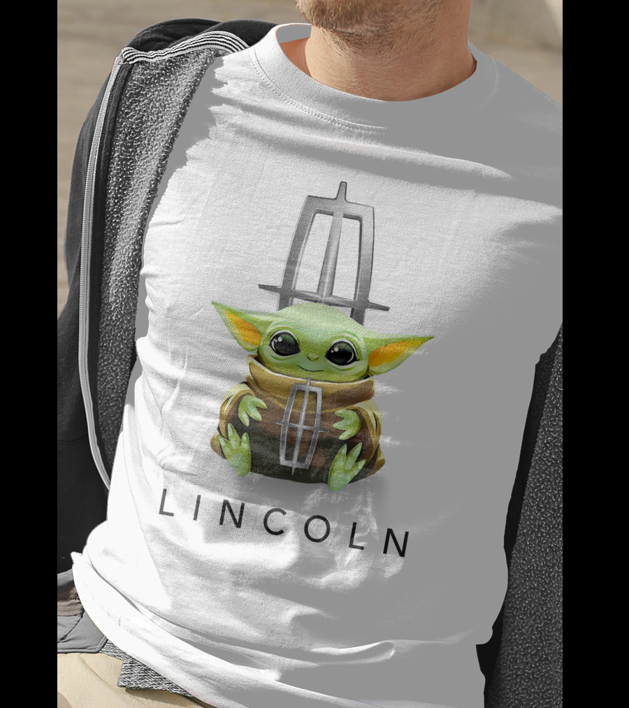 Lincoln Grogu Hug Icon Crossover White T-Shirt