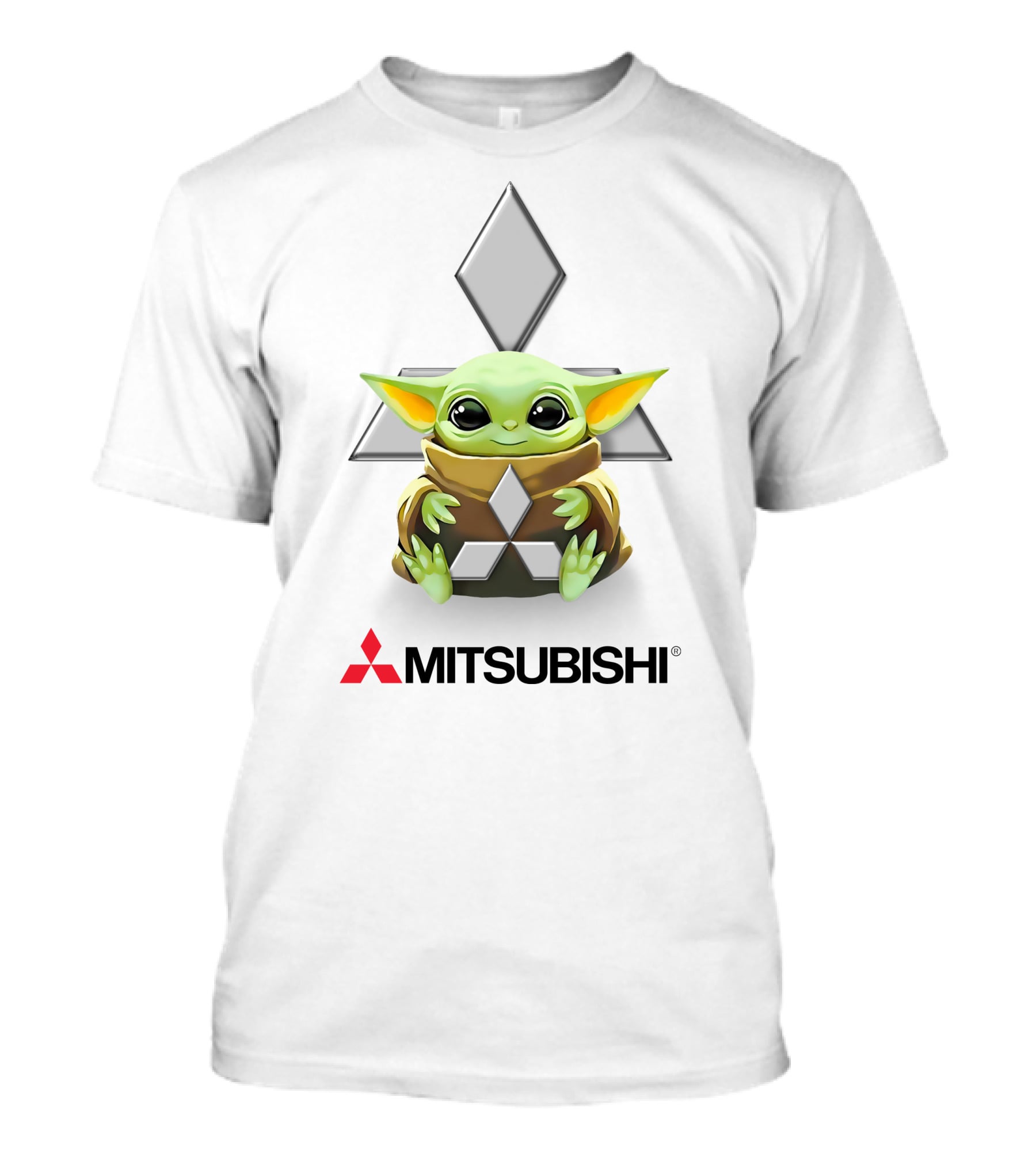 Grogu Hug Mitsubishi Iconic Crossover White T-Shirt