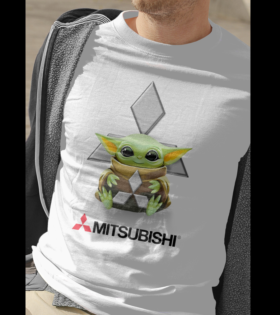 Grogu Hug Mitsubishi Iconic Crossover White T-Shirt