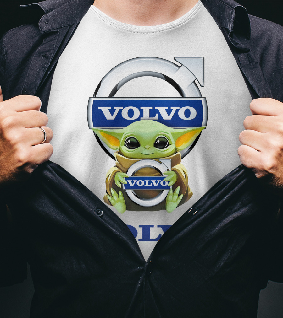 Volvo Logo Grogu Hugging Car T-Shirt