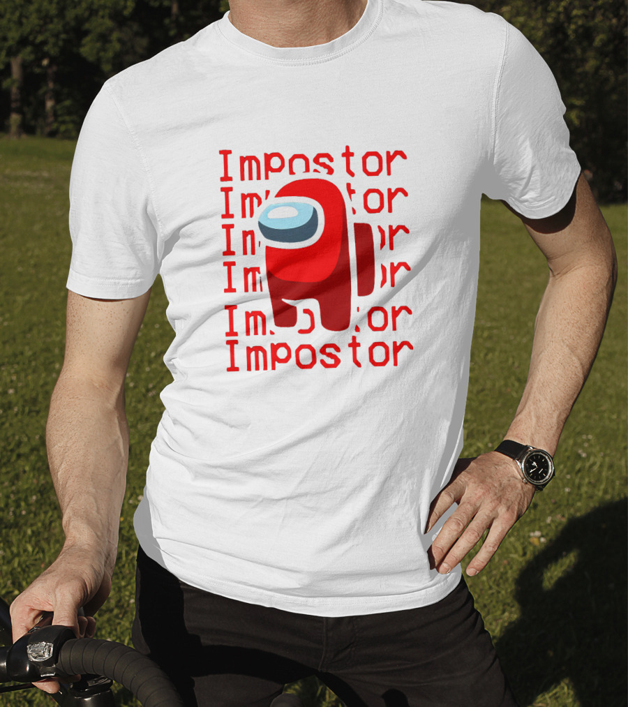 Impostor Among Us Red Crewmate Character T-Shirt