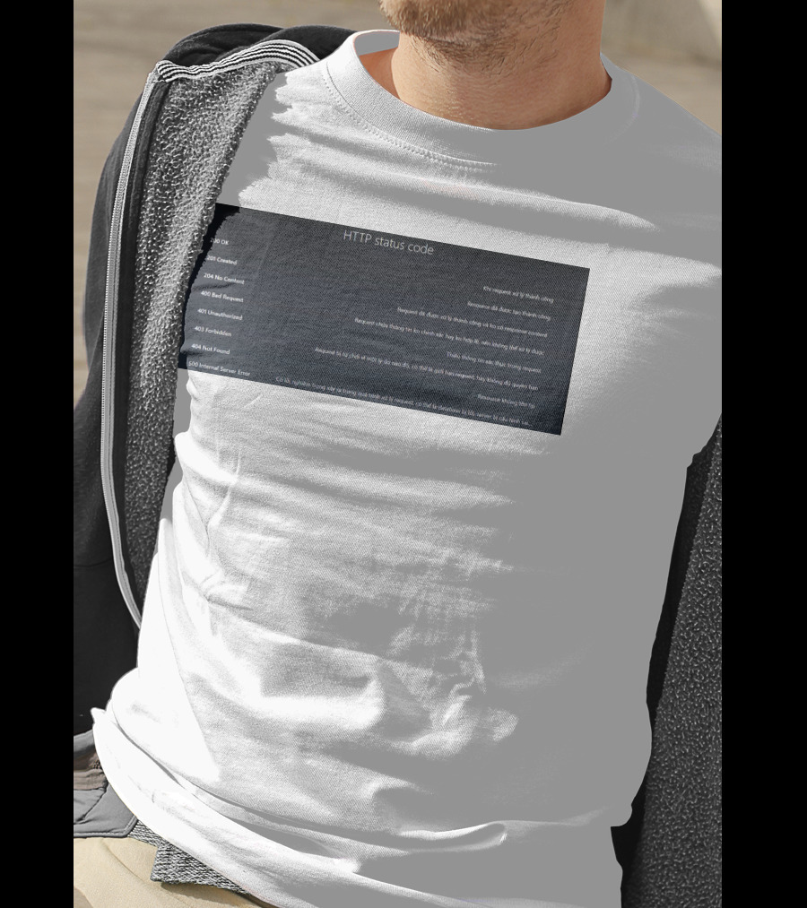 HTTP Status Code 200 OK 201 Created 204 No Content 400 Bad Request 401 Unauthorized 403 Forbidden 404 Not Found 500 Internal Server Error T-Shirt