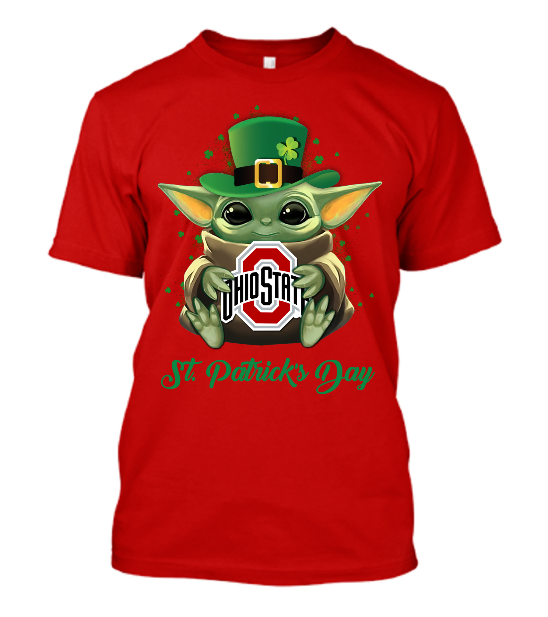 Ohio State Buckeyes Baby Yoda St. Patrick's Day T-Shirt