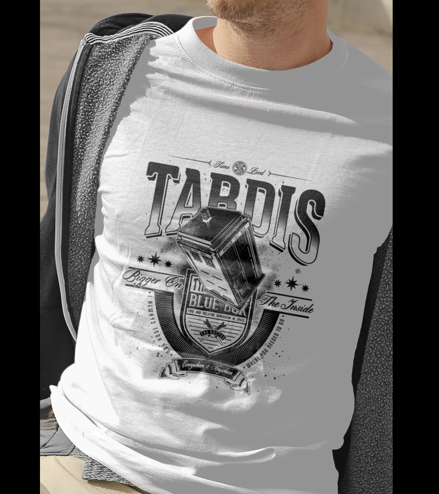 Tardis Time Lord Bigger On The Inside Blue Box Courage Of Gallifrey T-Shirt