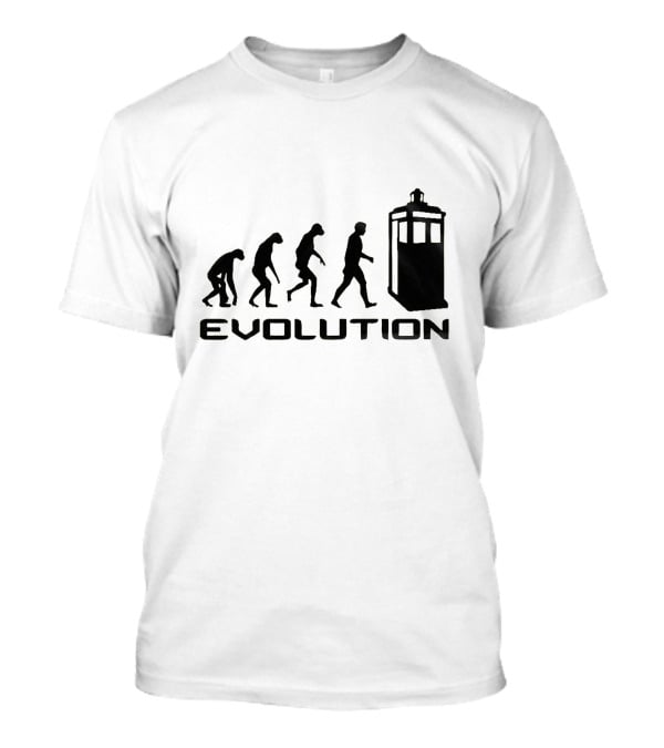 Whovians Evolution TARDIS Silhouette Transformation T-Shirt
