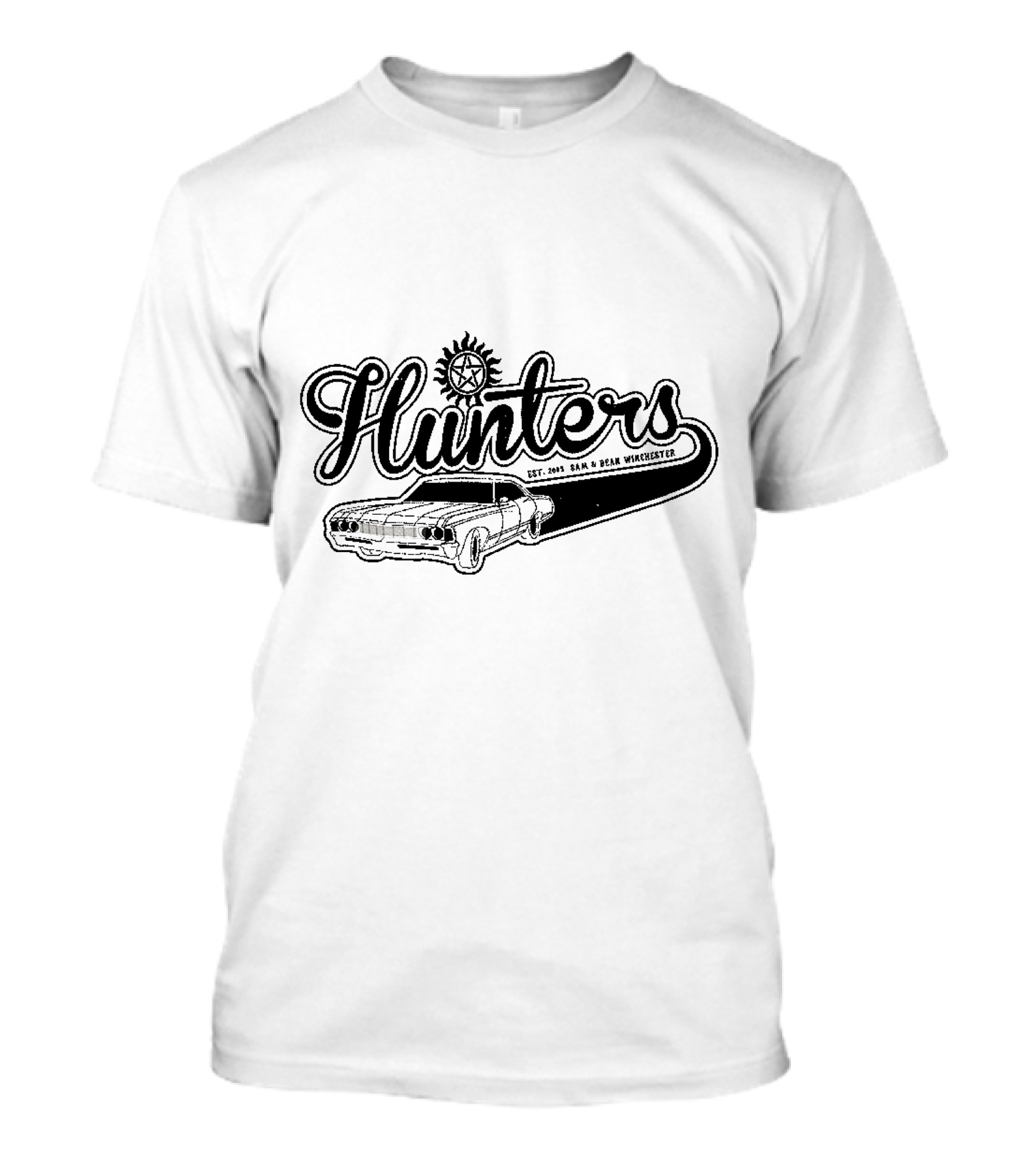 Hunters Est. 2005 Sam And Dean Winchester Car T-Shirt