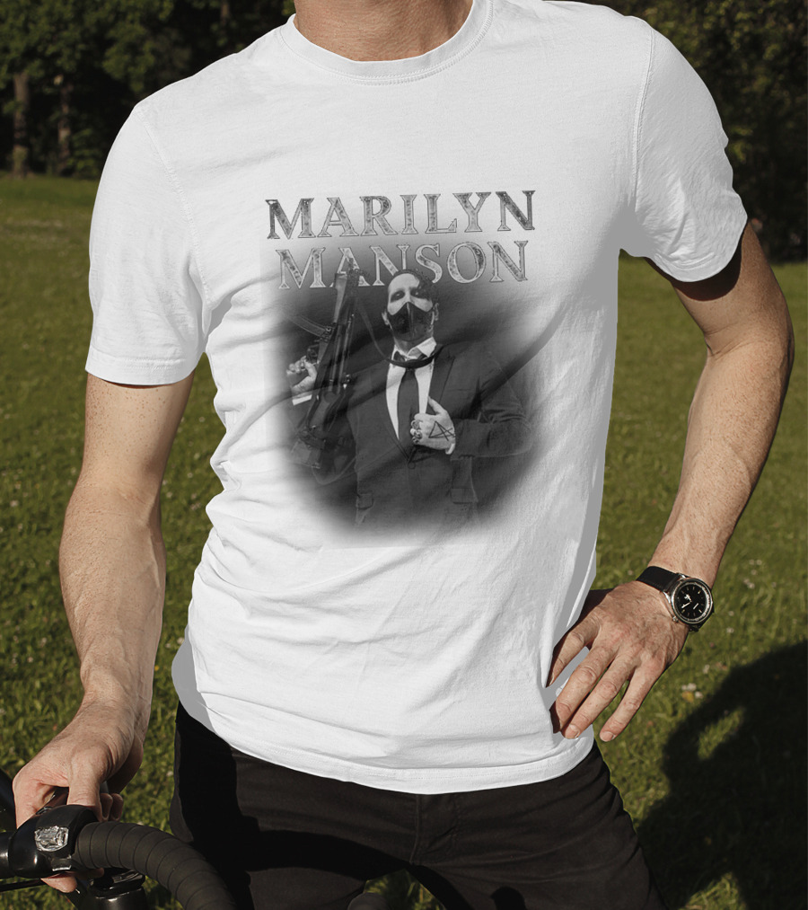 Marilyn Manson Suit Mask Gun T-Shirt