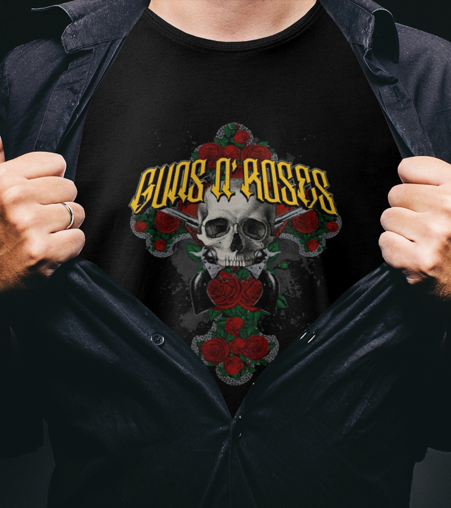 Guns N' Roses Skull And Roses T-Shirt