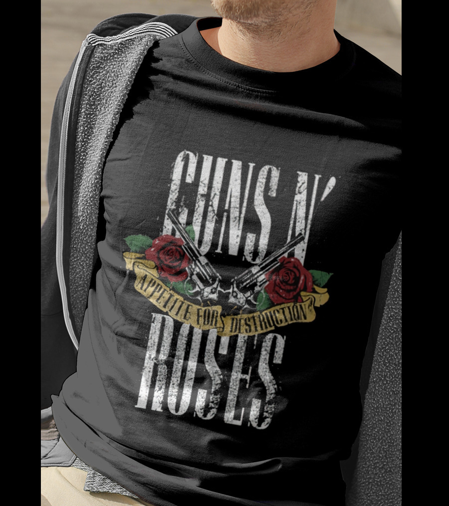 Guns N' Roses Appetite For Destruction Roses Pistols T-Shirt