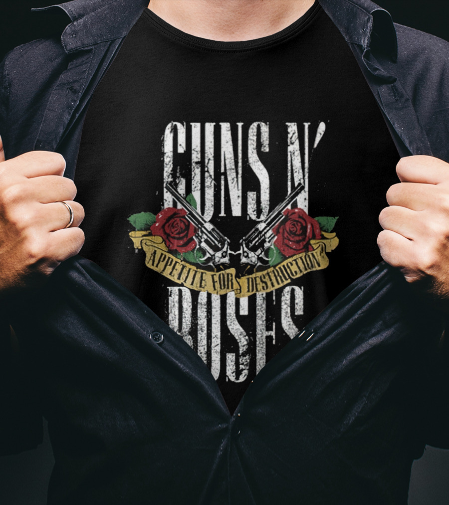 Guns N' Roses Appetite For Destruction Roses Pistols T-Shirt