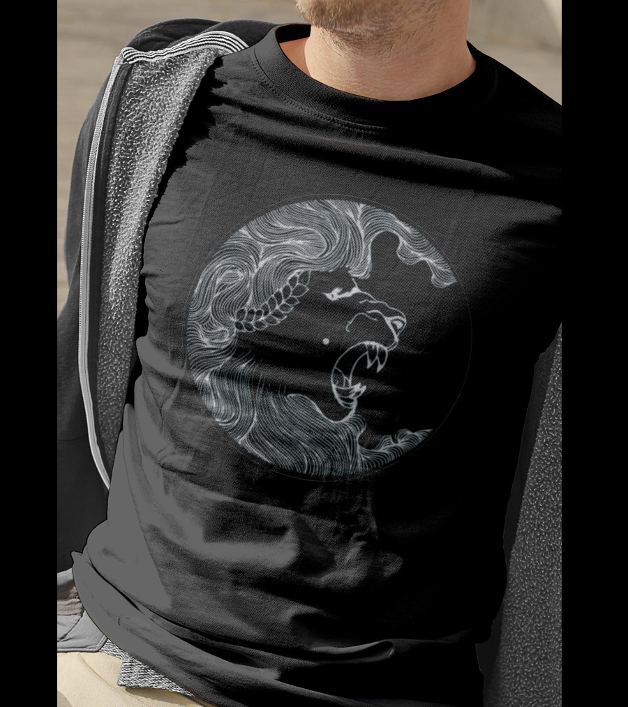 Madeon Merch Fierce Line Art Lion Head T-Shirt