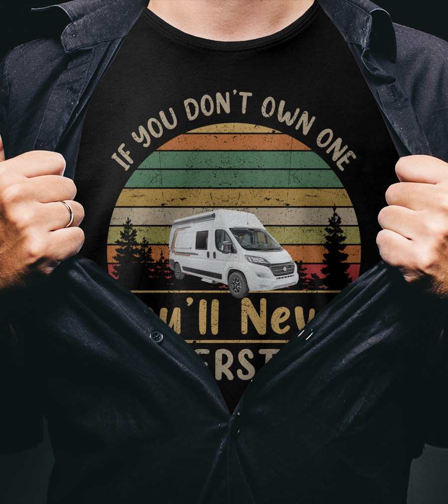 If You Don't Own One You'll Never Understand Weinsberg Camper Van Retro Stripe Forest T-Shirt