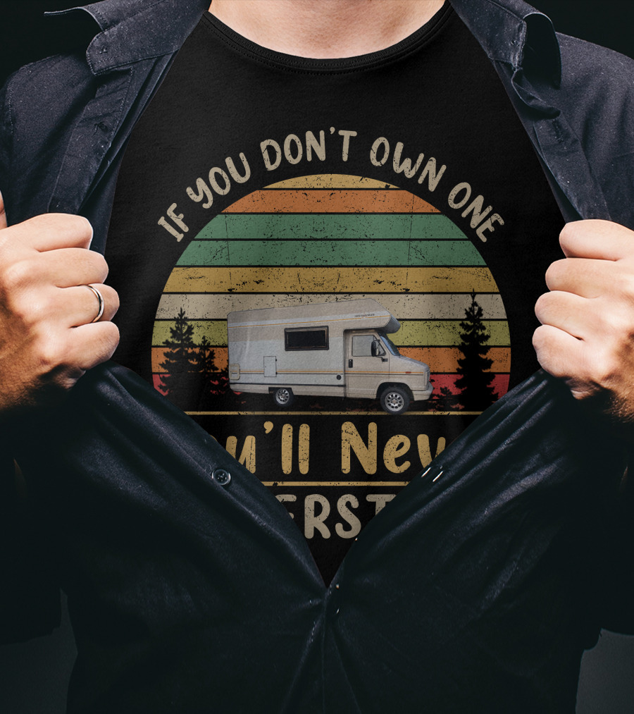 If You Don't Own One You'll Never Understand Talbot Campervan Retro Sunset T-Shirt