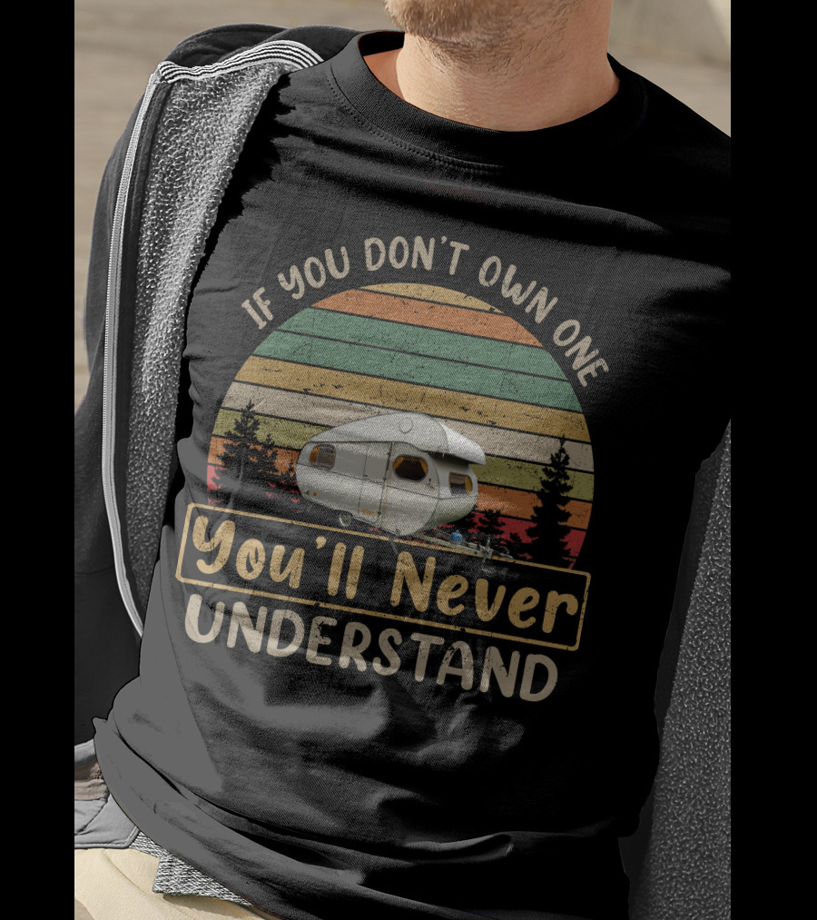 If You Don't Own One You'll Never Understand Wa Wa Caravan Retro Stripes T-Shirt
