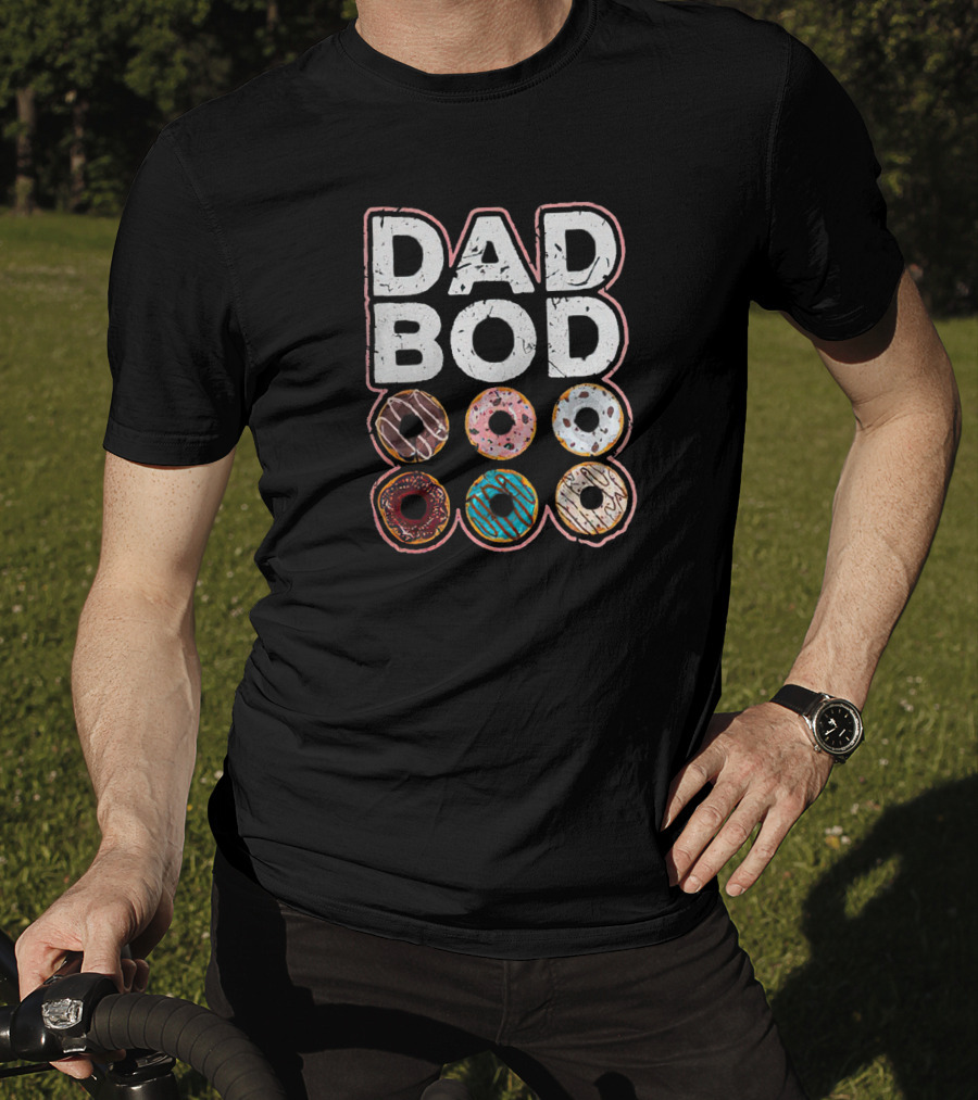 Dad Bod Funny Six Pack Donuts T-Shirt