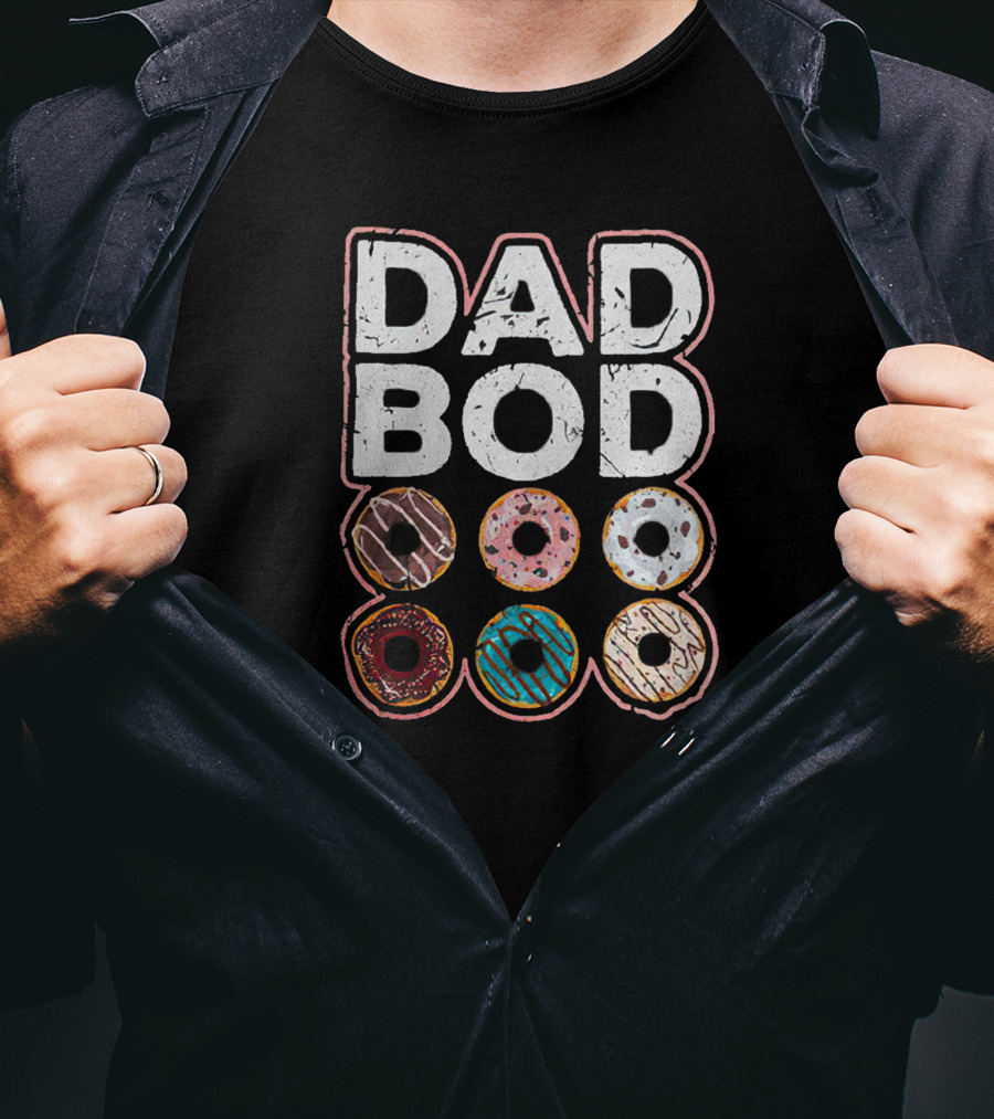 Dad Bod Funny Six Pack Donuts T-Shirt