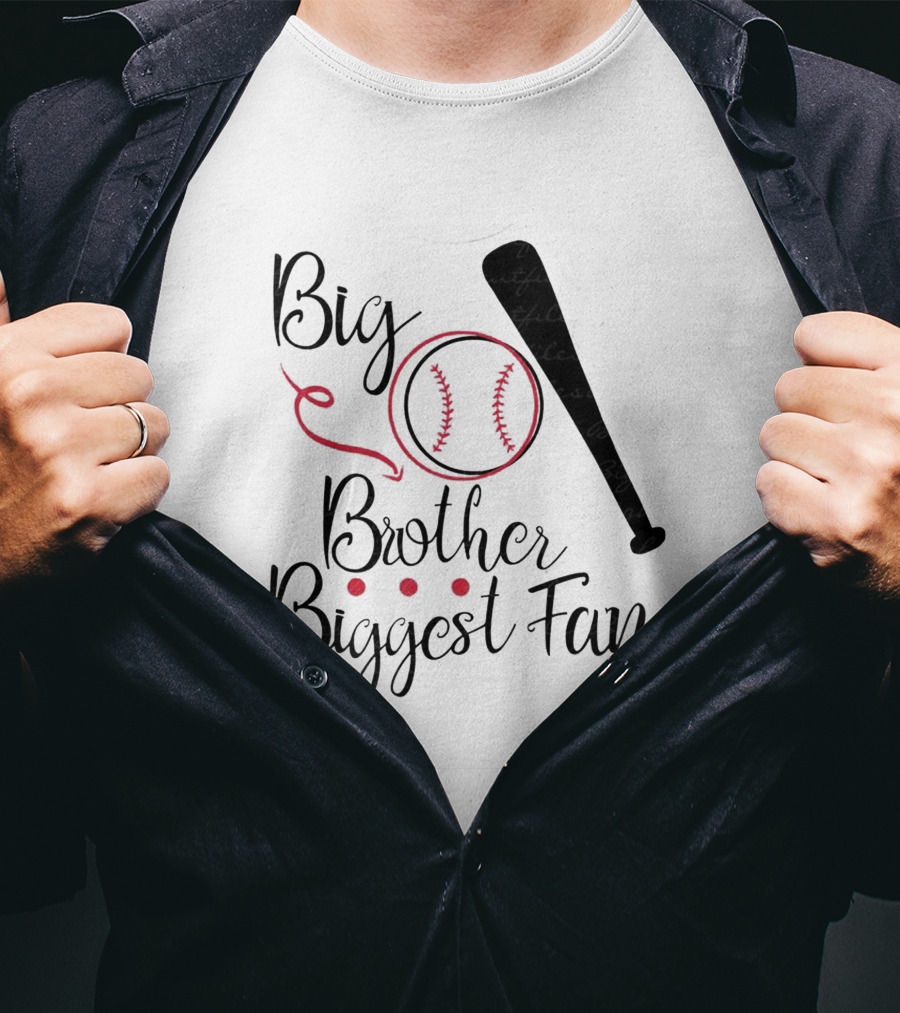 Big Brother Biggest Fan Baseball Items T-Shirt