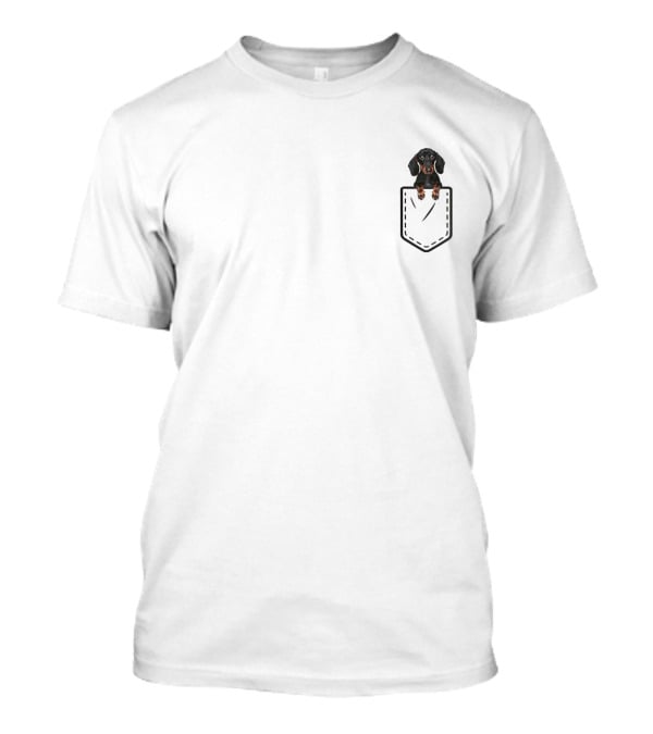 Pocket-Sized Funny Cute Dachshund Doxie Wiener Dog Adorable Companion T-Shirt