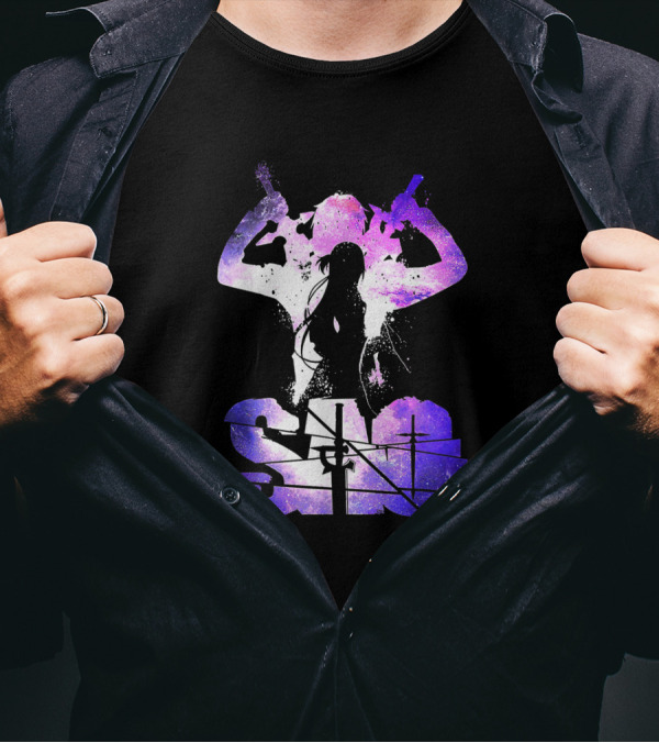SAO Kirito And Asuna Silhouette Galaxy T-Shirt
