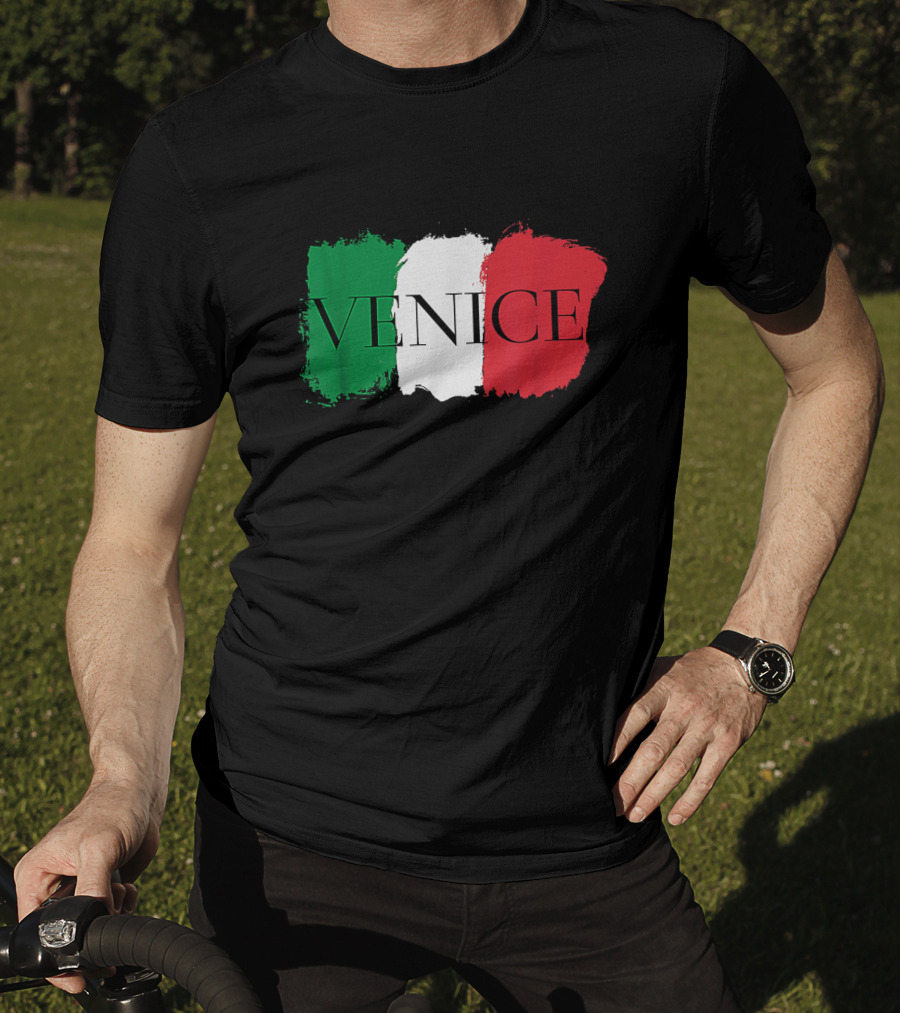Venice Italy With Italian Flag Colors T-Shirt