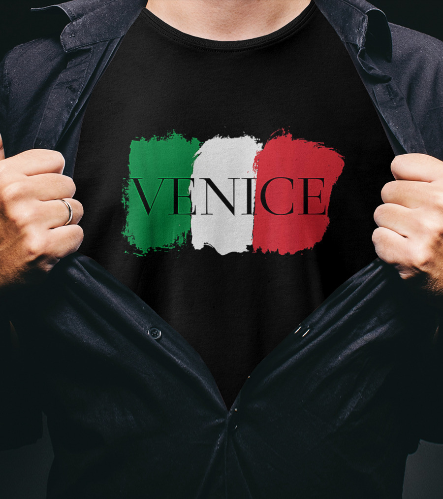 Venice Italy With Italian Flag Colors T-Shirt