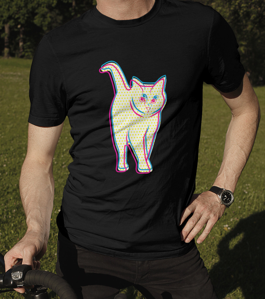 Psychedelic Cool Cat Pop Art For Cat Lovers In Vibrant Colors T-Shirt