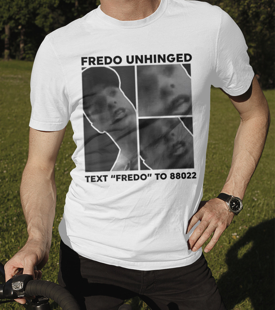 Fredo Unhinged Text Fredo To 88022 Monochrome Collage T-Shirt