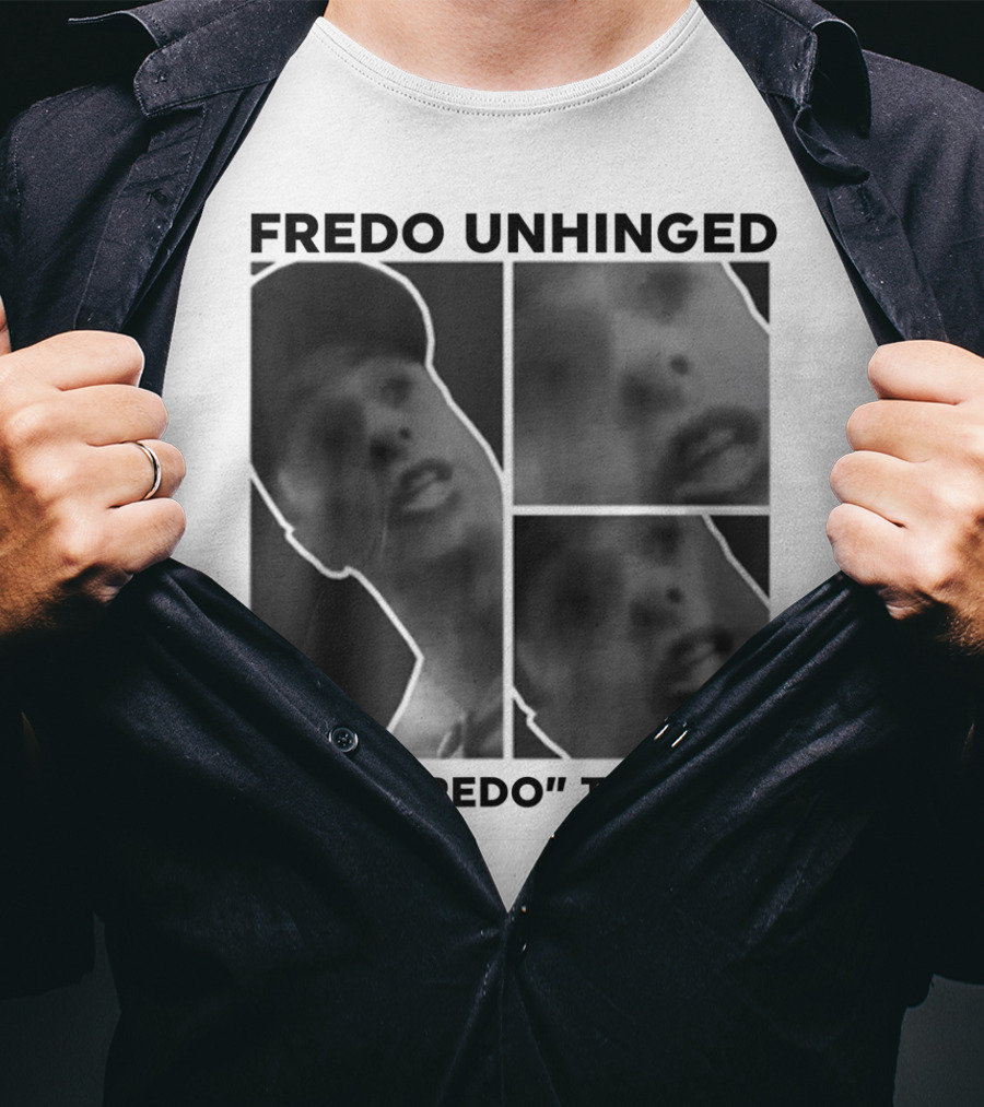 Fredo Unhinged Text Fredo To 88022 Monochrome Collage T-Shirt
