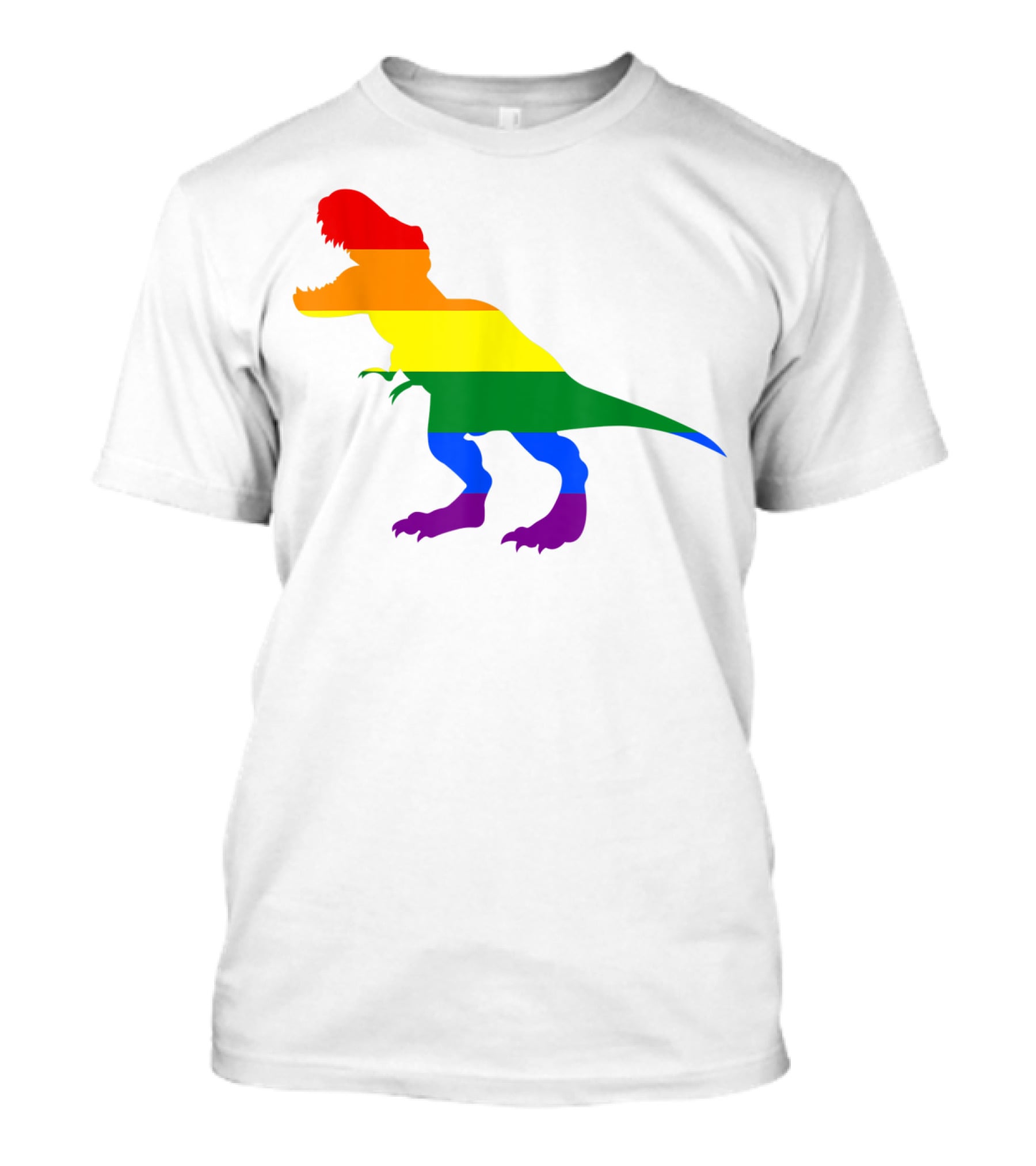 Dino Pride Rainbow Flag LBGT T-Rex Pride Month T-Shirt
