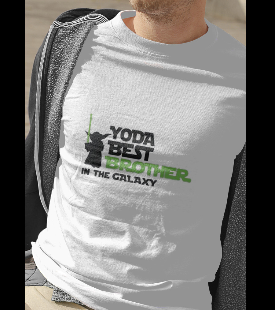 Yoda Best Brother In The Galaxy With Lightsaber T-Shirt