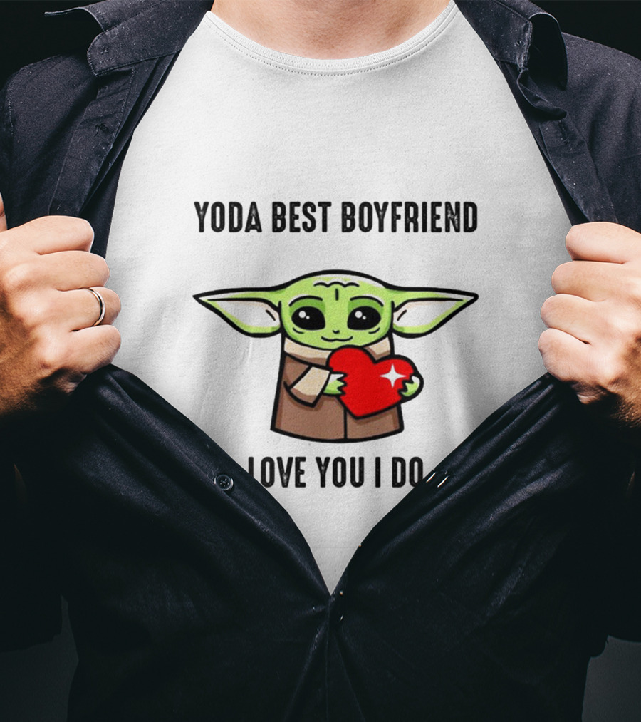 Yoda Best Boyfriend Love You I Do Grogu Heart Star Wars T-Shirt