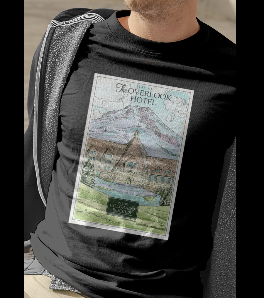 Stay At The Overlook Hotel In The Colorado Rockies Snowy Mountain T-Shirt