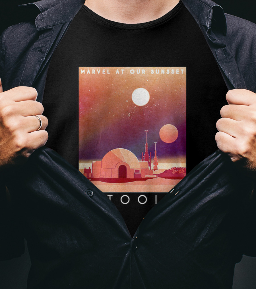 Marvel At Our Sunset Tatooine With Twin Suns And Iconic Desert Landscape T-Shirt