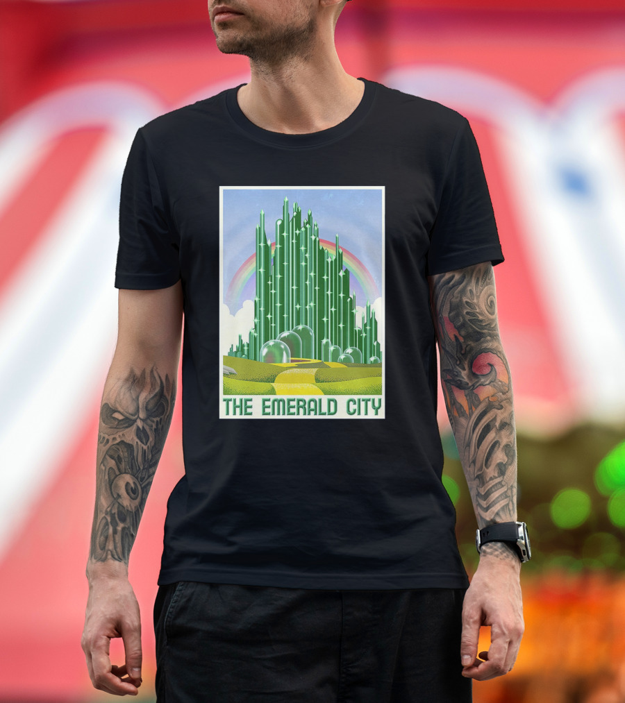 The Emerald City Landmarks Rainbow Road Journey T-Shirt