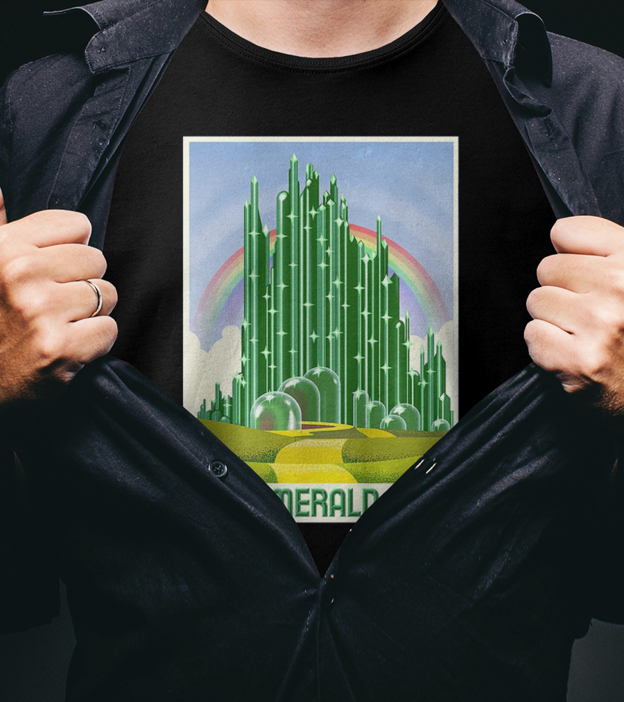 The Emerald City Landmarks Rainbow Road Journey T-Shirt