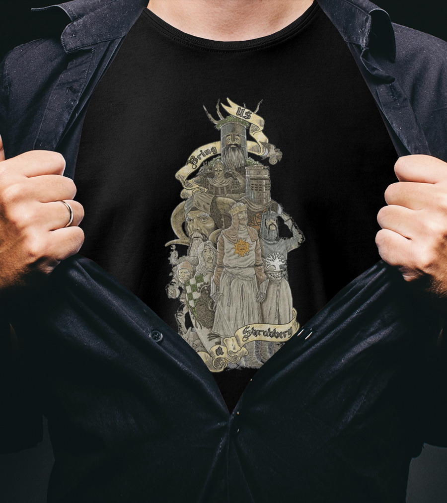 Monty Python King Arthur Knights Demand Shrubbery T-Shirt