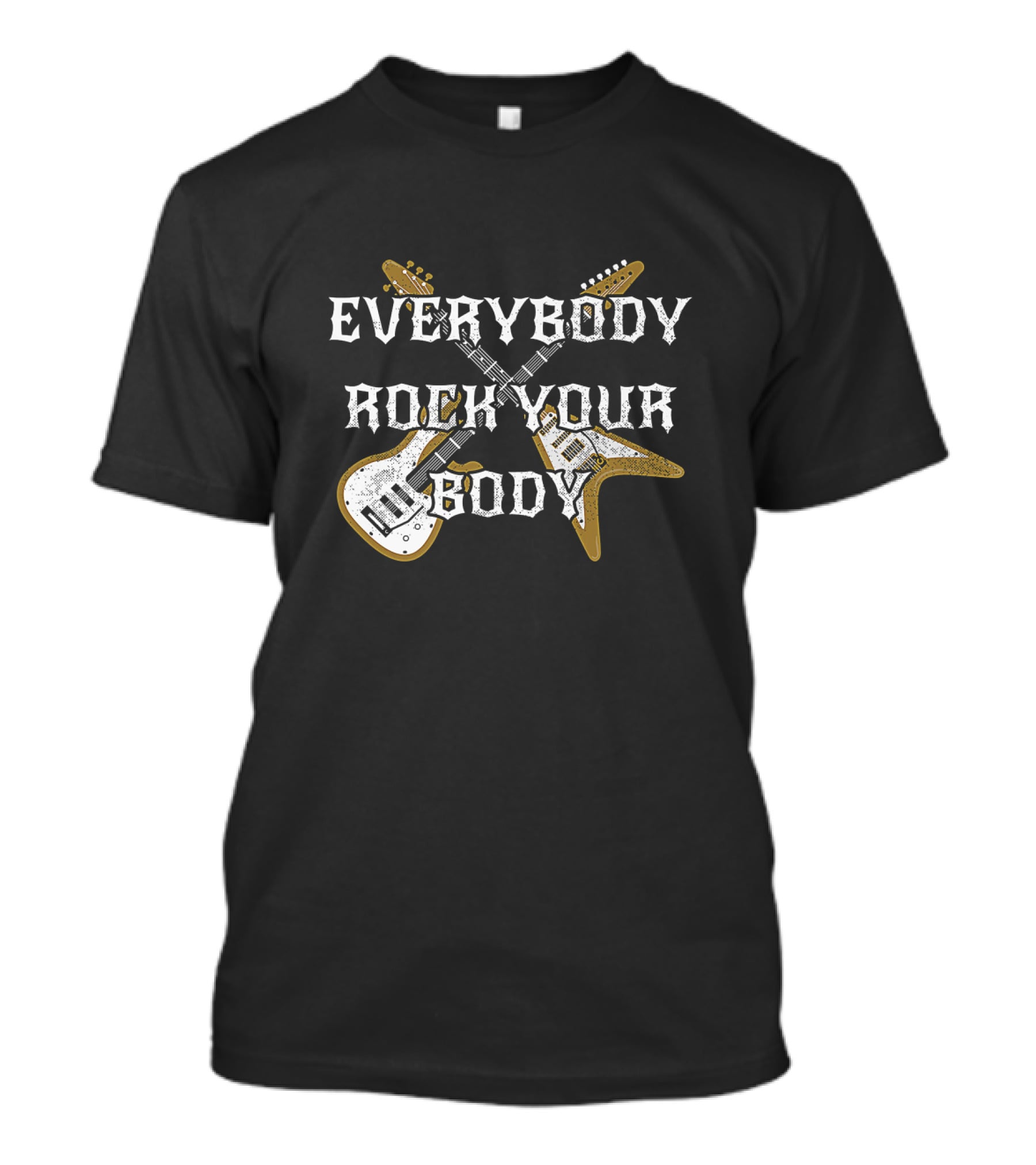 Everybody Rock Your Body Backstreet-inspired Crossed Guitars T-Shirt