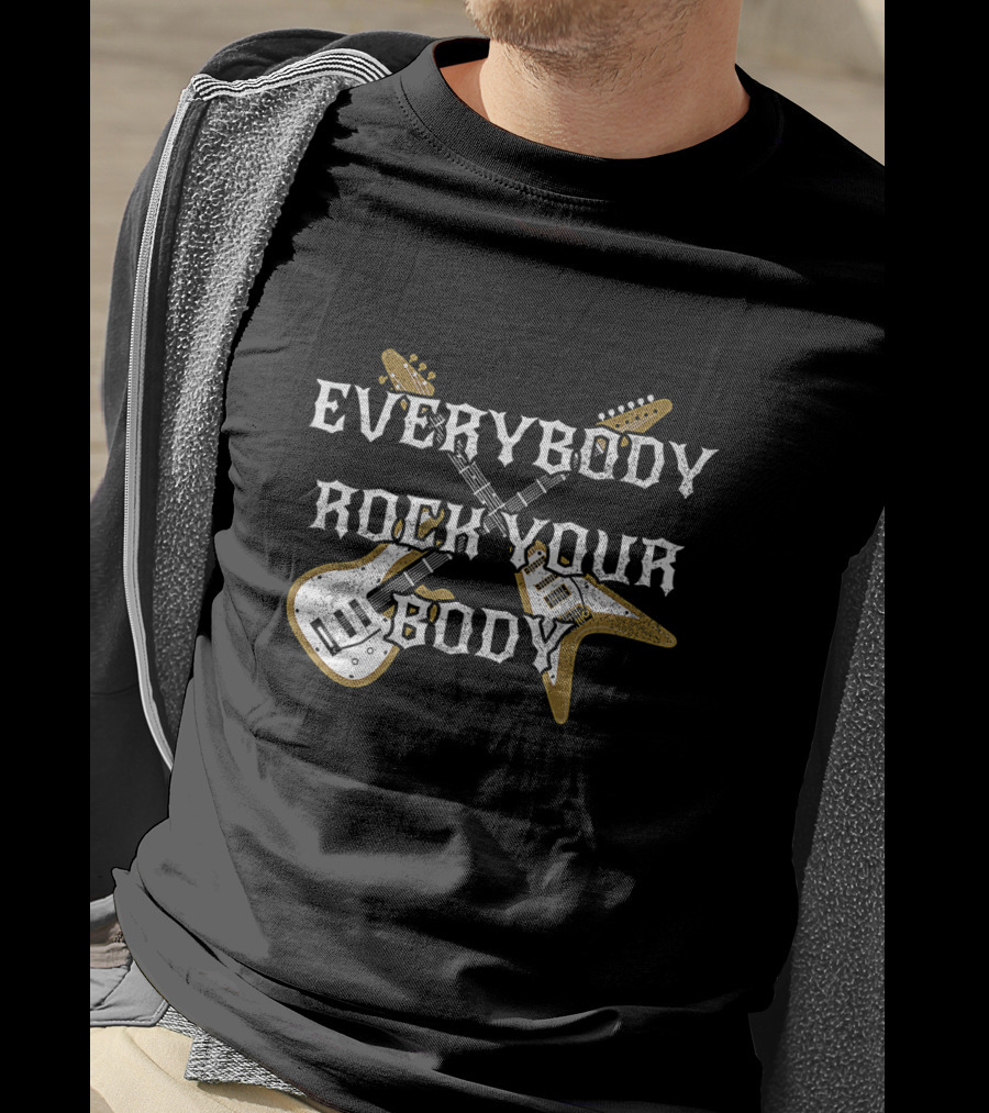 Everybody Rock Your Body Backstreet-inspired Crossed Guitars T-Shirt