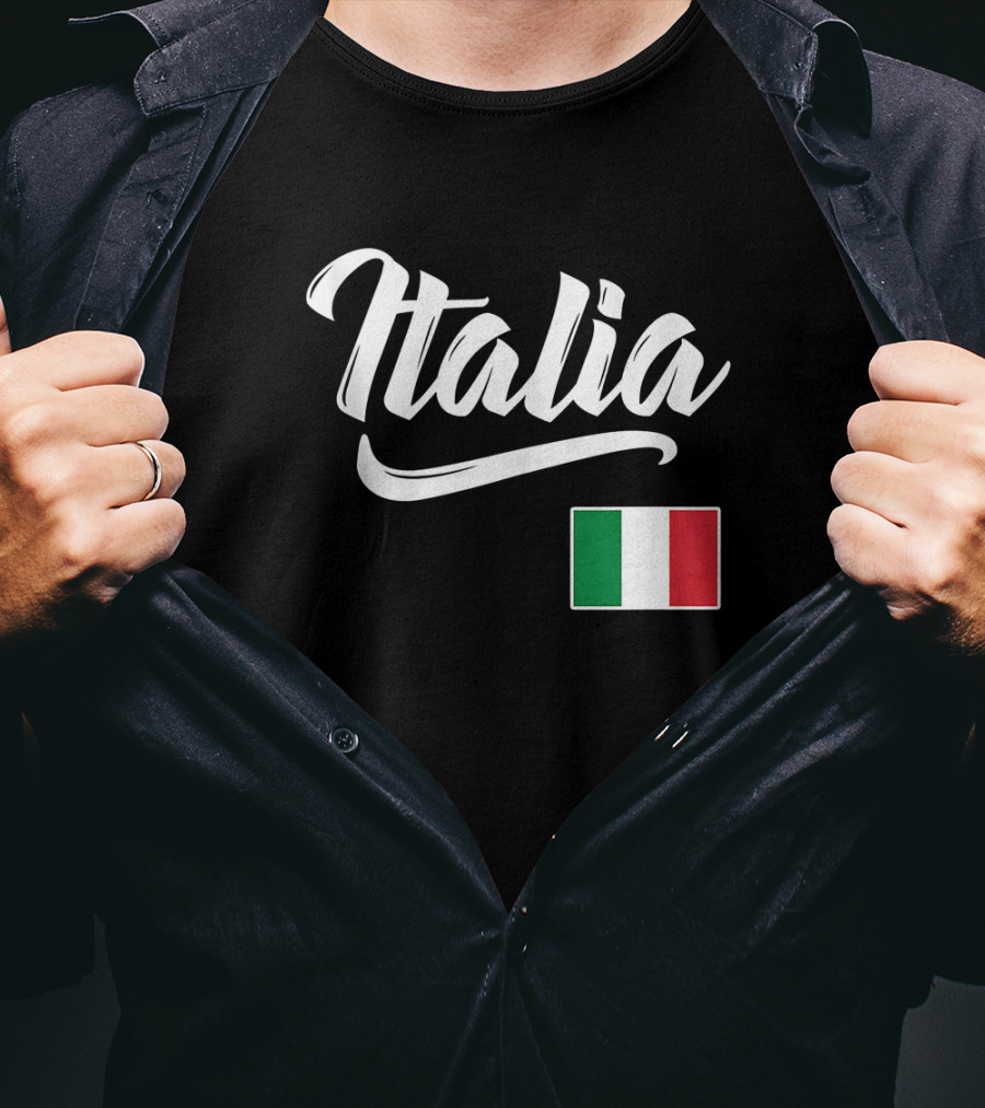 Italia Italian Flag Italy Italiano Heritage Iconic Symbol Recognition T-Shirt