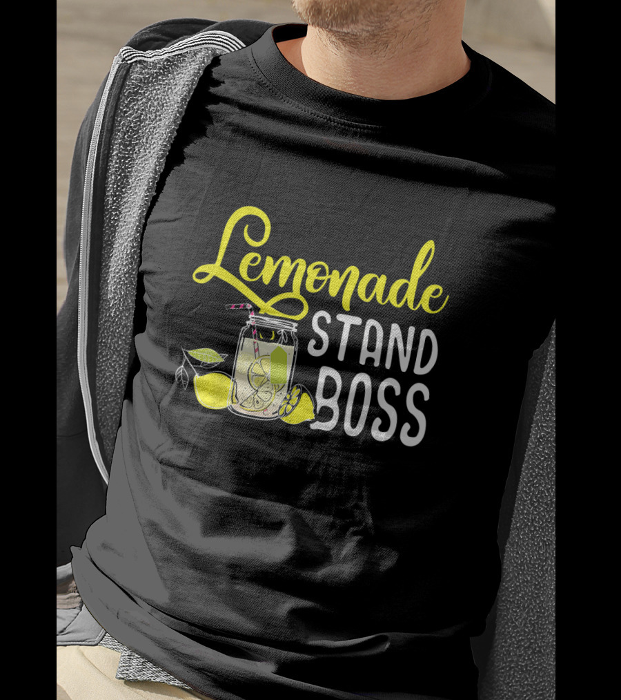 Lemonade Stand Boss With Funny Lemon Juice Graphic And Fresh Citrus T-Shirt