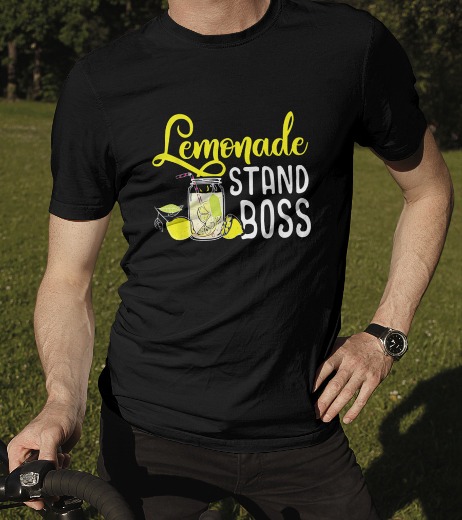 Lemonade Stand Boss With Funny Lemon Juice Graphic And Fresh Citrus T-Shirt