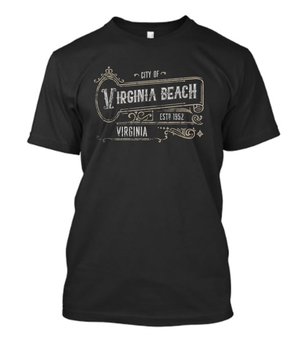 City Of Virginia Beach Virginia Vintage Victorian Style Est. 1952 T-Shirt