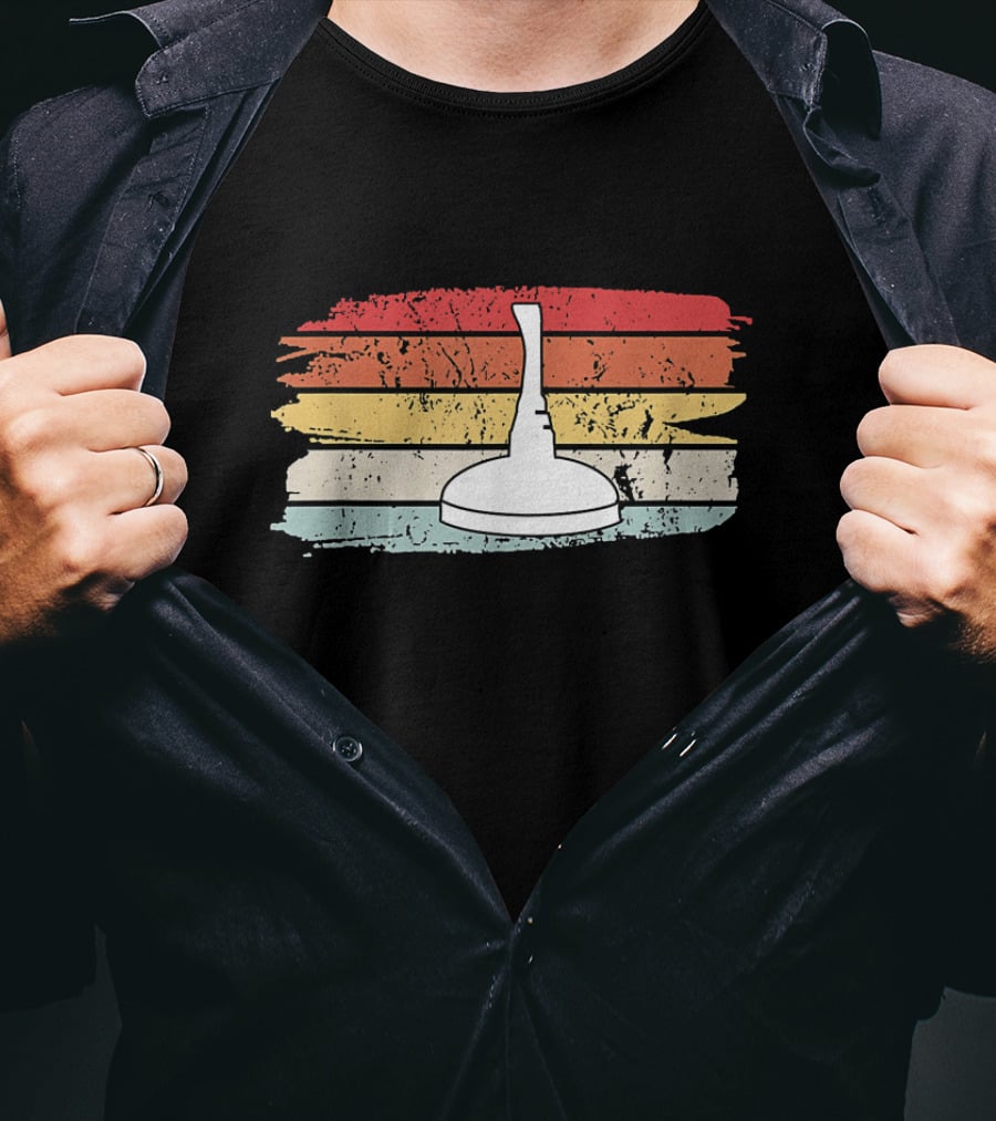Vintage Eisstockschießen Geschenk Stockschützen Retro T-Shirt